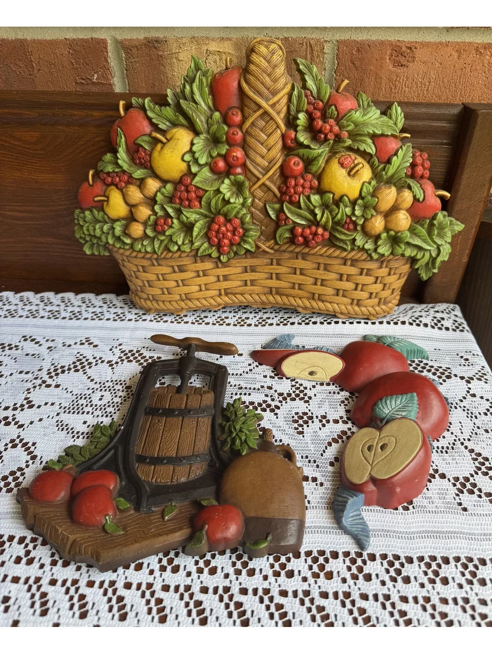 Vintage Fruit (apple) Wall Hanging Plaques